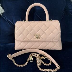 CHANEL Coco Handle Mini - Light Pink Caviar